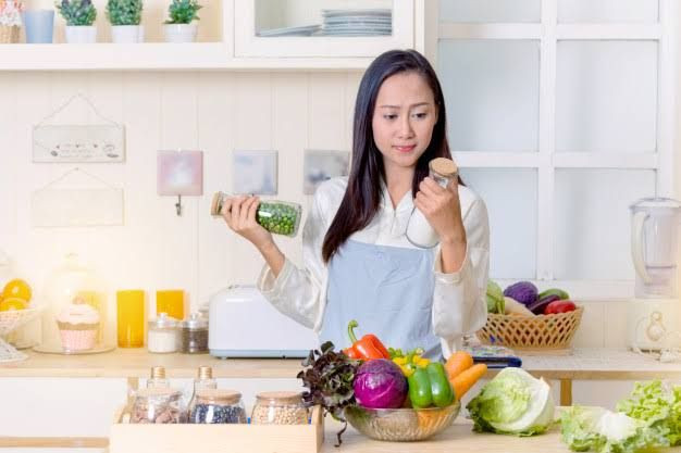 Makanan sehat di dapur