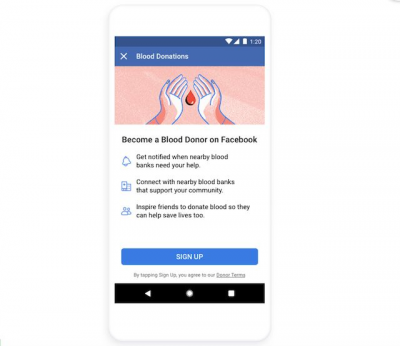 Facebook Ternyata Memiliki Layanan Donasi Darah
