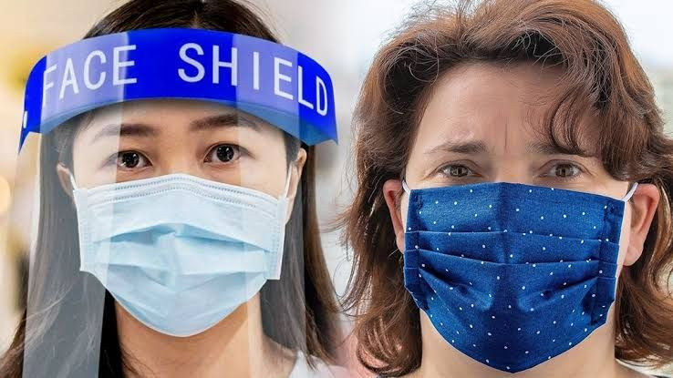 Face shield dan masker